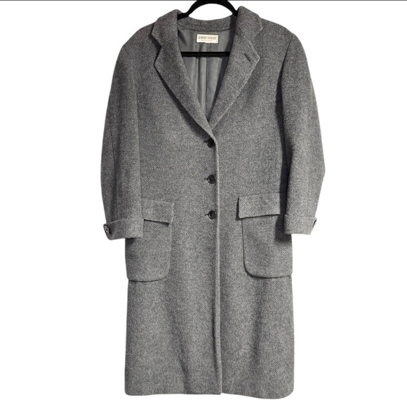 Giorgio Armani Jackets & Blazers - Giorgio Armani ~ Women’s Wool Mohair Alpaca Gray Trench Car Coat ~ Sz 8 ~ VTG